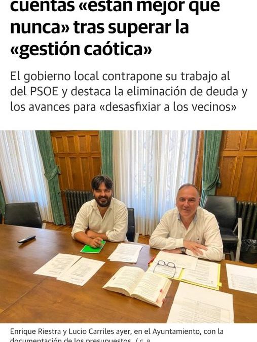 Llanes afirma que sus cuentas «están mejor…