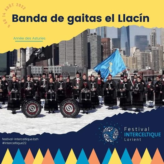 Felicitamos a nuestra Banda de Gaitas El Llacín, que este año participa en el Festival Intercéltico …