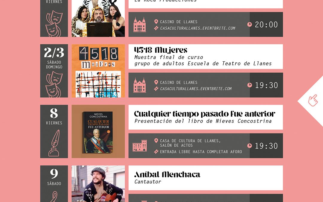 Nivelazo de programación cultural para el mes de julio. Cantidad, calidad y variedad. Para disfrutar…