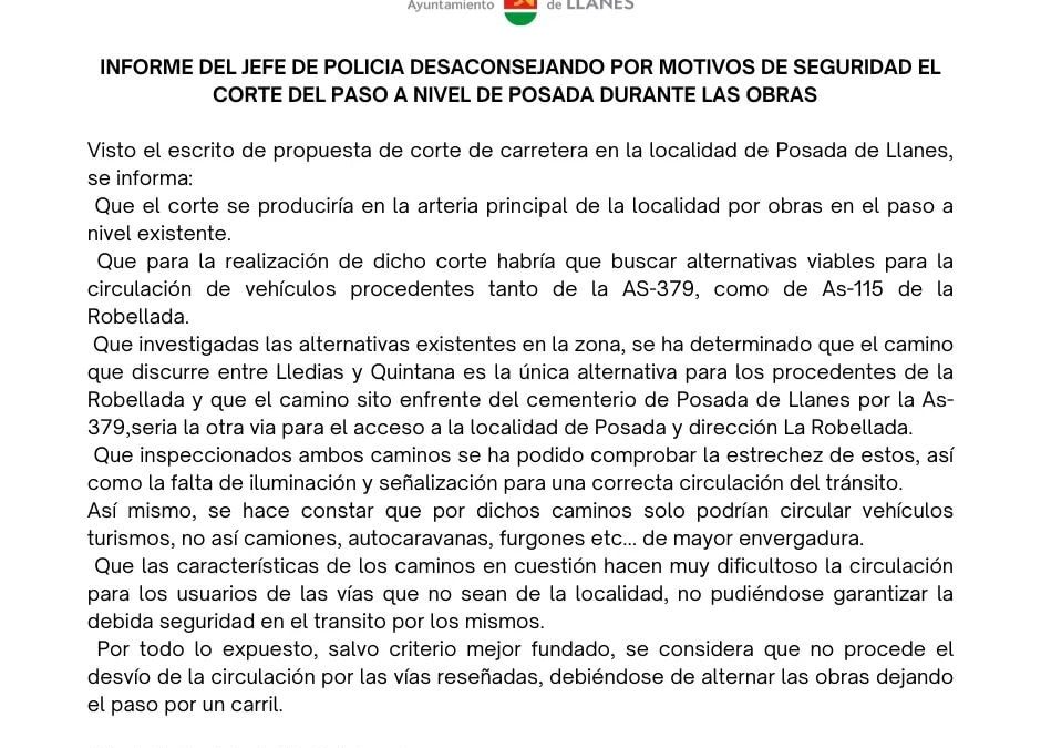 La alcaldesa de barrio de Posada vive en una realidad paralela….