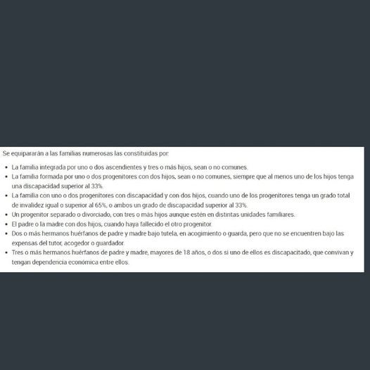 BENEFICIOS FISCALES PARA LAS FAMILIAS NUMEROSAS…