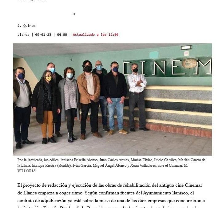 Adjudicada la redacción del proyecto de rehabilitación del Cinemar a un estudio de arquitectura llan…