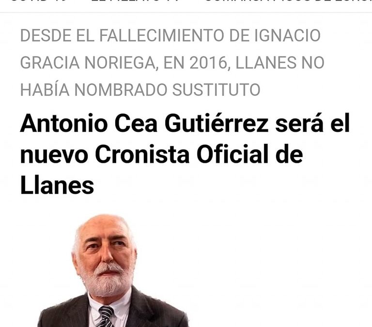 El próximo Cronista Oficial de Llanes, una persona con sobrados méritos y una figura de consenso….