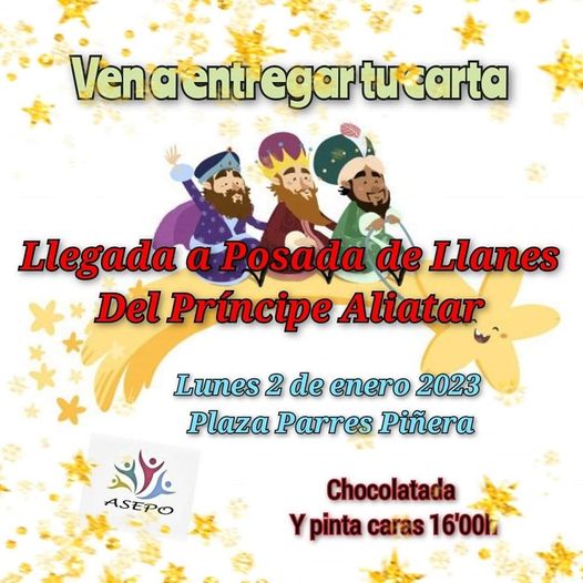 Esta tarde en Posada el Príncipe Aliatar recogerá las cartas de los niños….