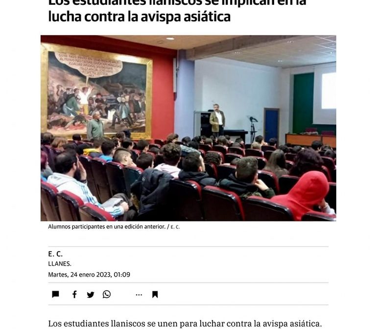 Los estudiantes se suman a la campaña impulsada por Xuan Valladares para el control de la avispa asi…