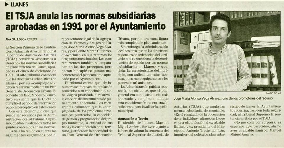 PRIMERA SENTENCIA CONTRA EL URBANISMO DE TREVÍN…