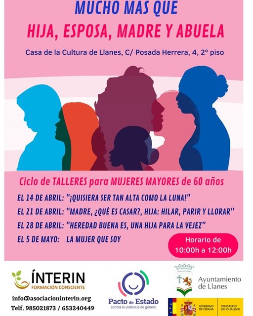 Mucho más que hija, esposa, madre y abuela’, talleres en Llanes para mujeres de más de 60 años….