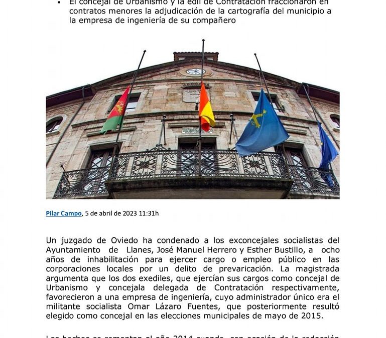 NUEVAS CONDENAS EN EL PSOE DE LLANES: LLUEVE SOBRE MOJADO…